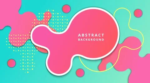 Abstract Liquid Fluid Gradient Dynamic Background Template Stock Illustration