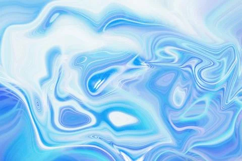 Abstract liquid fluid marble background featuring swirling patterns of blue Stockillustratie