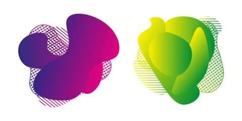 Abstract liquid form. Liquid design. Isolated gradient waves with geometric l Stock Illustration