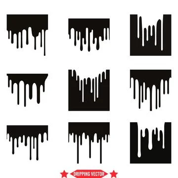 Abstract Liquid Forms  Engaging Dripping Effect Vector Bundle Stock Illustration