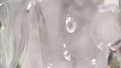 Abstract Liquid Gel Droplets on Transparent Surface Fluid Texture Background Video stock 333102718