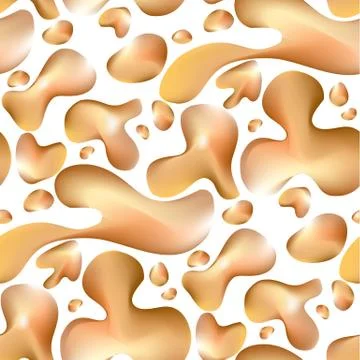 Abstract liquid gold vector seamless pattern. Stock Illustration