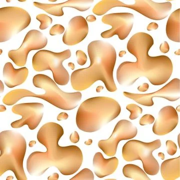 Abstract liquid gold vector seamless pattern. 스톡 일러스트