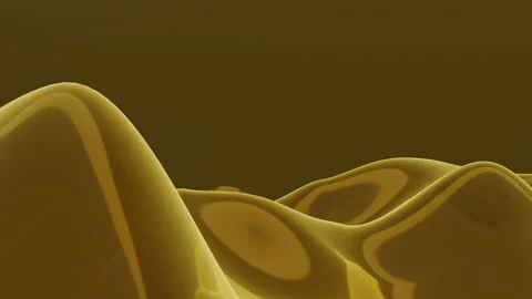 Abstract liquid gold wave - luxury molten metal flow loop Stock Footage 340230168