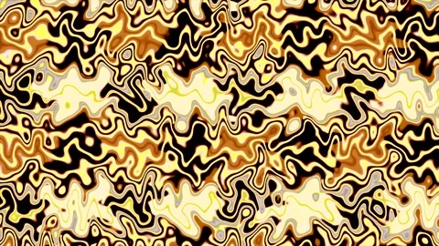 Abstract Liquid Gold Wavy Fluid Pattern Seamless Loop Video Stock Footage 344651081
