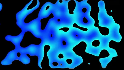 Abstract Liquid Gradient Background Animation - Deep Blue Video stock 314302170