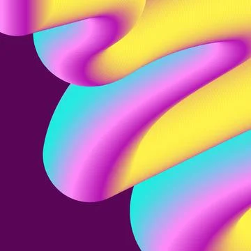 Abstract Liquid Gradient Background in Vector. 3D Creative Dynamic Geometric Stockillustratie