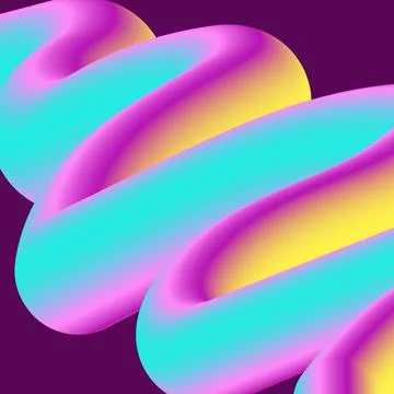 Abstract Liquid Gradient Background in Vector. 3D Creative Dynamic Geometric Stock Illustration