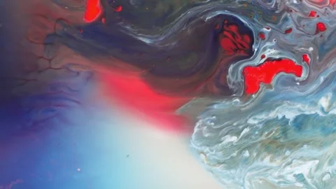 Abstract Liquid Ink Mixing for Science Evolution Stock Footage 336412489