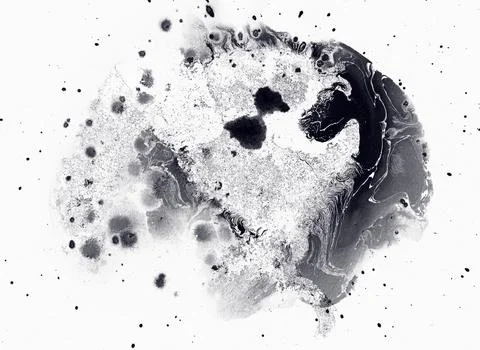 Abstract liquid ink raw background fluid art of moving Stock Illustration