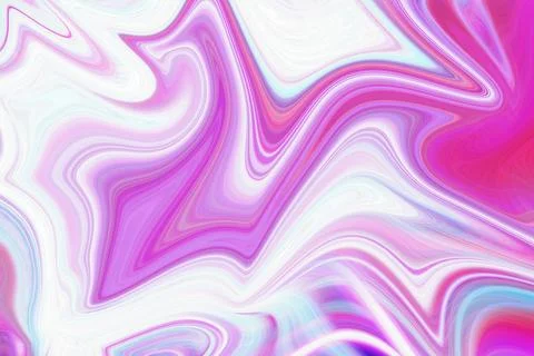 Abstract liquid marble art background with vibrant magenta pink white Stock Illustration