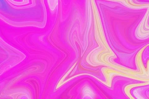 Abstract liquid marble art background with flowing vibrant pink and soft Stock Illustration