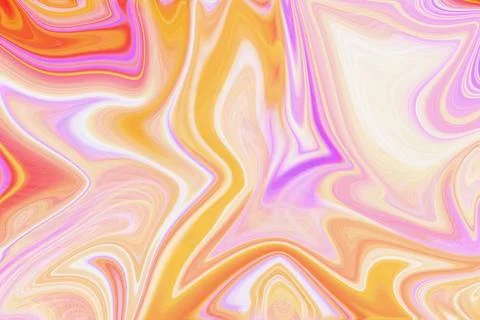 Abstract liquid marble art background with vibrant swirls of pastel pink イラスト素材