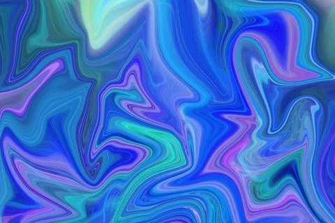 Abstract liquid marble art background with flowing swirl patterns in vibrant イラスト素材