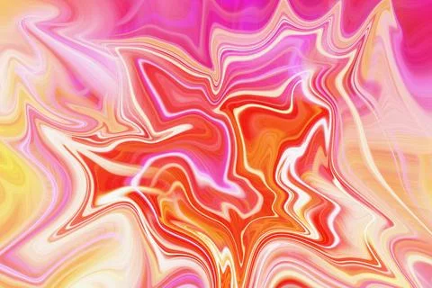 Abstract liquid marble art background with vibrant swirls of magenta pink Stock Illustration