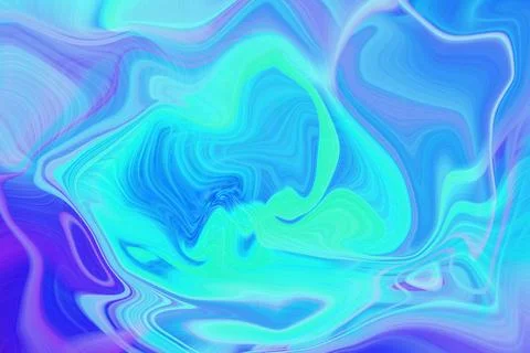 Abstract liquid marble art background with swirling blue and cyan paint wave 스톡 일러스트