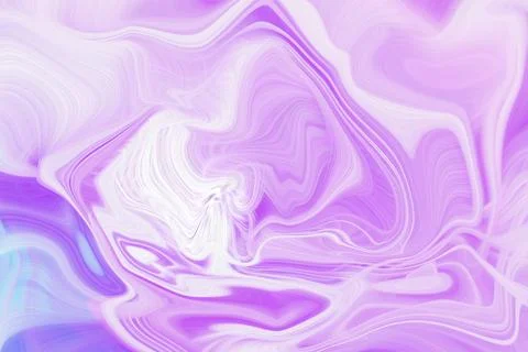 Abstract liquid marble art background with flowing soft violet and white Stock Illustration