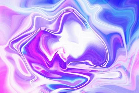 Abstract liquid marble art background with vibrant swirling waves of violate Stock Illustration
