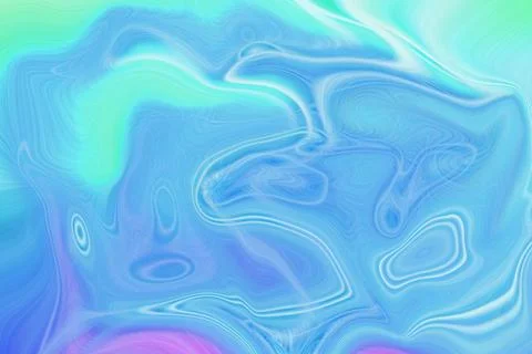 Abstract liquid marble art background with swirling blue, cyan, and light Stock Illustration
