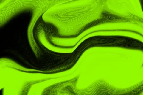 Abstract liquid marble background with flowing neon green Stock Illustration