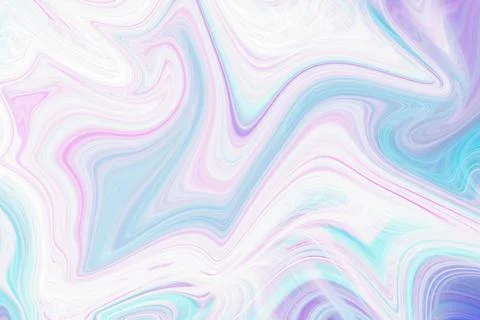 Abstract liquid marble background with flowing waves of pastel pink blue Stock Illustration