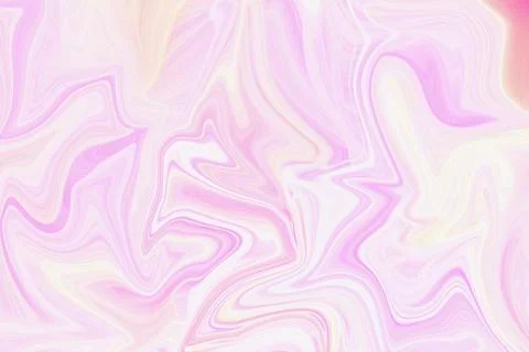 Abstract liquid marble background with flowing pink and cream pastel waves Illustrazione stock
