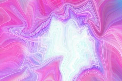 Abstract liquid marble background with flowing vivid pink and purple swirls Stock Illustration
