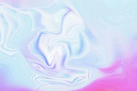 Abstract liquid marble background with flowing swirls of pastel blue pink Stock Illustration