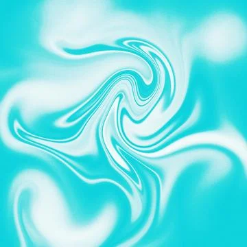 Abstract liquid marble background with grainy texture in cyan and white Stock Illustration