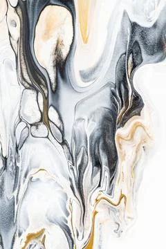 Abstract liquid marble background handmade experimental art Stock Illustration