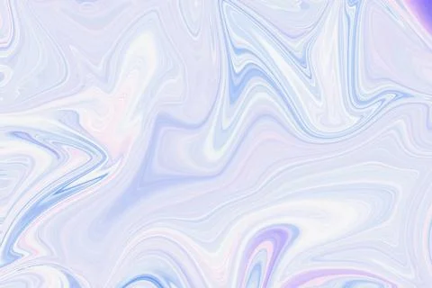 Abstract liquid marble background with soft pastel blue and purple swirling Stock Illustration