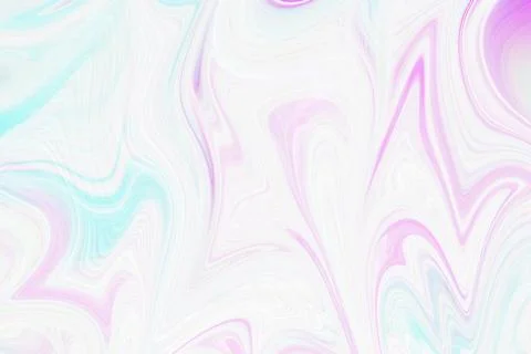 Abstract liquid marble background with swirling pastel pink and cyan blue Stock Illustration