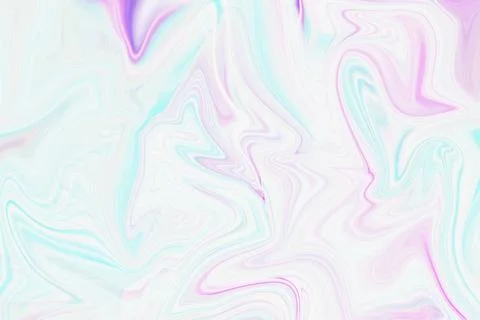 Abstract liquid marble background with swirling pastel purple pink and light Stock Illustration