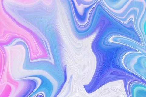 Abstract liquid marble background with swirling ripples of blue purple Stock Illustration
