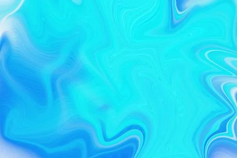 Abstract liquid marble background with swirling cyan and blue vibrant waves Stock Illustration
