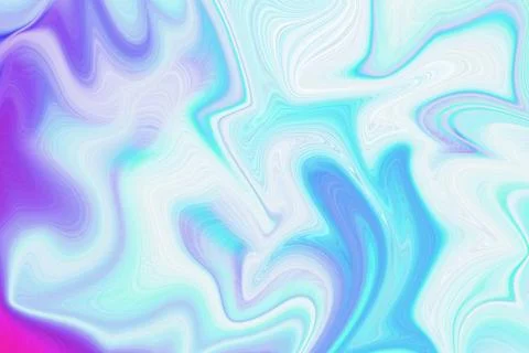 Abstract liquid marble background with swirling blue purple and turquoise Stock Illustration