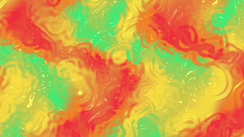 Abstract liquid marble background with vibrant red yellow and green swirls Stock Footage 329323880