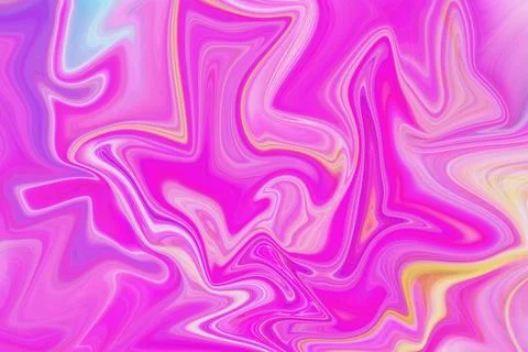 Abstract liquid marble background with vibrant hot pink and fuchsia flowing Stock Illustration
