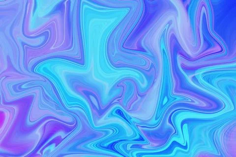Abstract liquid marble background with vibrant swirls of blue, cyan Stock Illustration