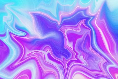 Abstract liquid marble background with vibrant swirling purple blue Stock Illustration