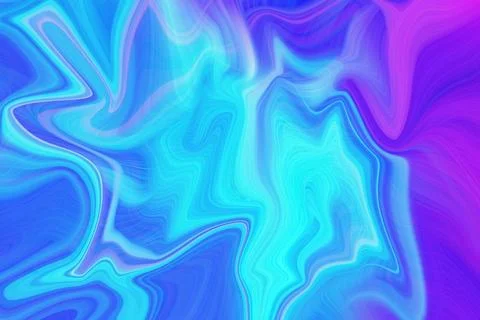 Abstract liquid marble background with vibrant blue and purple flowing wave Stockillustratie