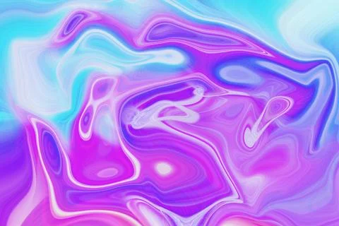 Abstract liquid marble background with vibrant purple blue and cyan fluid Stock Illustration