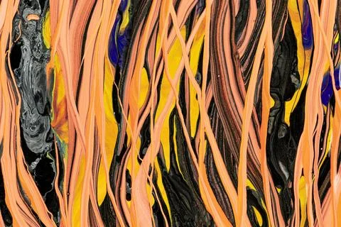 Abstract liquid marble orange background Stock Illustration