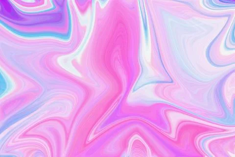 Abstract liquid marble texture background with vibrant pink and blue Illustrazione stock