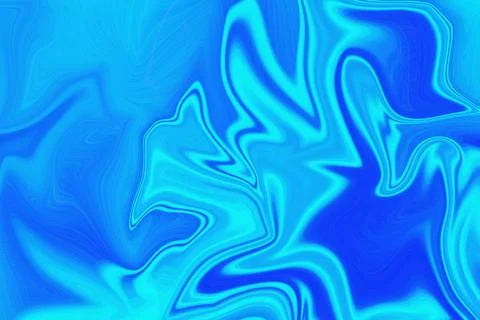 Abstract liquid marble texture background with flowing blue and cyan swirls Stock Illustration