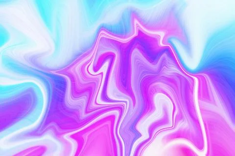 Abstract liquid marble texture background with vibrant swirls of neon pink Stock Illustration