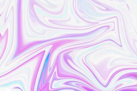 Abstract liquid marble texture with flowing waves of pastel pink purple Stock Illustration