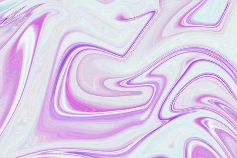 Abstract liquid marble texture with flowing waves of pastel purple and soft Stock Illustration
