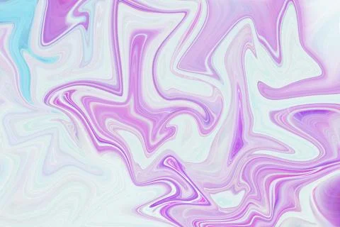 Abstract liquid marble texture with flowing waves of pastel pink purple Stock Illustration