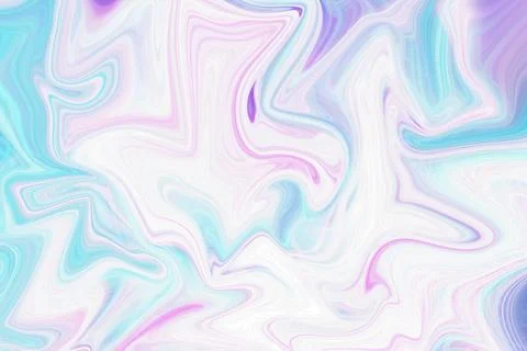 Abstract liquid marble texture with flowing pastel colors of pink purple Stock Illustration